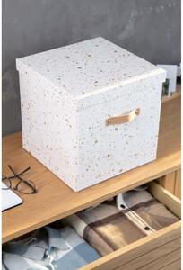 Logan aranyszínű-fehér tárolódoboz - Bigso Box of Sweden