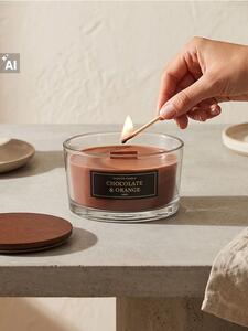 Sinsay - Illatgyertya fa kanóccal Chocolate & Orange - barna