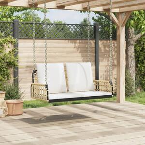 VidaXL polirattan és acél hintapad párnákkal 105 x 58 x 38 cm