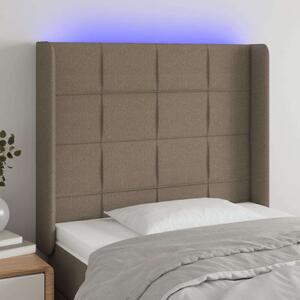 VidaXL Szövet Ágyfejtámla LED-del - Barna - 93x16x118/128cm