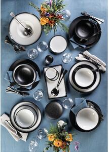 Caviar fehér-fekete kerámia tányér, 27,5 x 16 cm - Maxwell & Williams