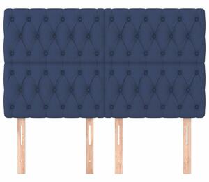 VidaXL Kék Szövet Fejtámla - 4 db - 144x7x118/128cm