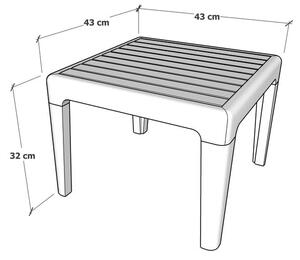 Teakfa kerti tárolóasztal 43x43 cm Aquariva – Ezeis