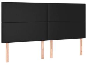 VidaXL Fekete Műbőr Fejtámla Szett - 4 db - 100x5x78/88 cm