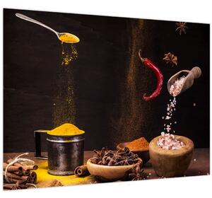 Kép - Fűszerek mozgásban (70x50 cm)