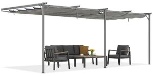 Antracit színű terasz előtető Santana 3x6m Garden Point