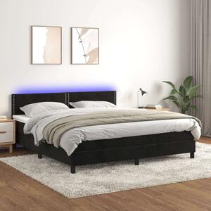 VidaXL - Bársony Ágy LED-del - 160x200 cm
