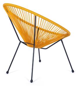Avocado sárga kerti szék mesterséges rattanból - Bonami Selection