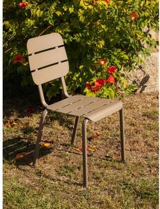 Barnásbézs fém kerti szék szett 4 db-os Alicante – Ezeis