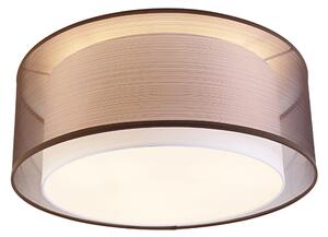 Modern mennyezeti lámpa barna, fehér 50 cm-es 3 fényű - Drum Duo