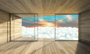 Fotótapéta - Modern ház - kilátás a felhőkre (152,5x104 cm)