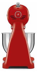 50's Retro piros konyhai robotgép rozsdamentes acél tállal, 4,8 l