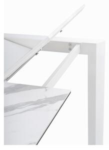 Tamara fehéres szürke bővíthető étkezőasztal, 160 x 90 - sømcasa
