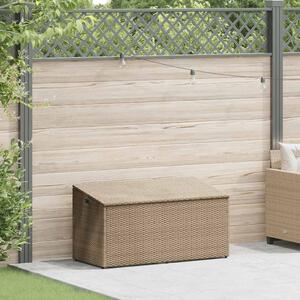 VidaXL bézs polyrattan kerti tárolóláda 110x50x58 cm