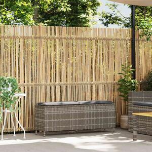 VidaXL barna polyrattan kerti pad párnával 110x30x40,5 cm