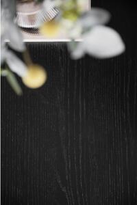 Holton fekete ovális tölgyfa dohányzóasztal, 130 x 65 cm - Rowico