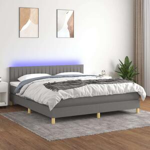 VidaXL Ágy - Zsebrugós Matraccal, LED-es - 160x200 cm