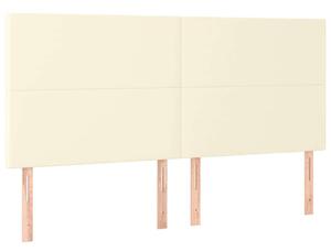 VidaXL 4 db krémszínű műbőr fejtámla 100 x 5 x 78/88 cm