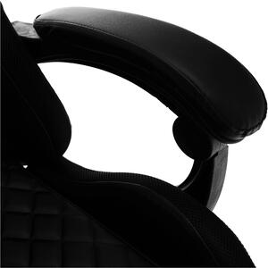 KONDELA Irodai/gamer szék RGB LED háttérvilágítással, fekete, MAFIRO