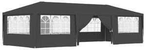 VidaXL antracitszürke rendezvénysátor oldalfalakkal 4 x 9 m 90 g/m²