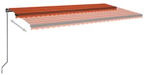 VidaXL narancssárga és barna kézzel kihúzható napellenző 600 x 350 cm