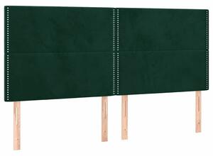 VidaXL Ágyfejtámla - Bársony - Sötétzöld - 200cm