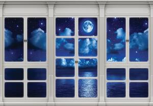 Fotótapéta - Az ég az éjszakai ablakban (152,5x104 cm)