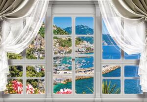 Fotótapéta - Kilátás a türkizkék öböl ablakából (152,5x104 cm)