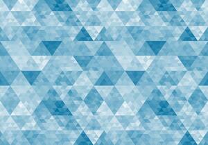Fotótapéta - Háromszögek és rombusz - kék (152,5x104 cm)
