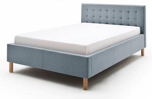 Kékesszürke kárpitozott egyszemélyes ágy 120x200 cm Malin – Meise Möbel