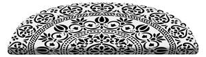 Anatolian Lace 16 db-os fekete-fehér lépcsőszőnyeg készlet, 20 x 65 cm - Vitaus