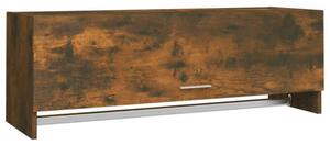 Füstös tölgy színű szerelt fa ruhásszekrény 100 x 32,5 x 35 cm