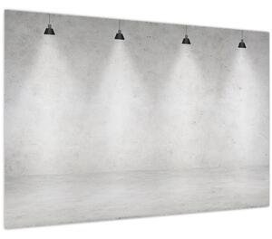 Kép - Betonfal fényekkel (90x60 cm)
