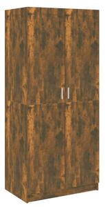 Füstös tölgy színű szerelt fa ruhásszekrény 80 x 52 x 180 cm