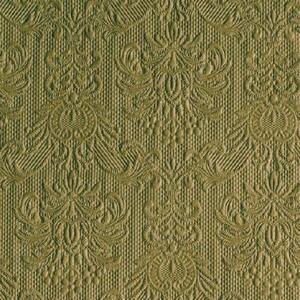 Elegance Olive Green papírszalvéta 33x33cm, 15db-os