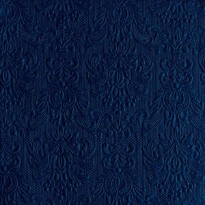 Elegance royal blue dombornyomott papírszalvéta 33x33cm, 15db-os