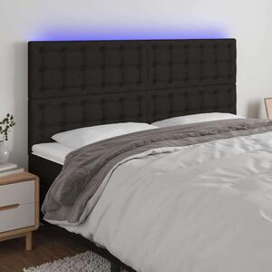 VidaXL LED Fejtámla - Fekete Szövet - 160x5x118/128cm