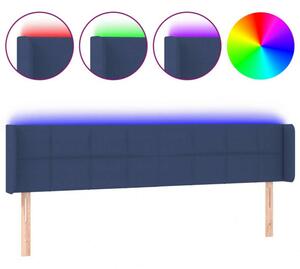 VidaXL kék szövet LED-es fejtámla 183 x 16 x 78/88 cm