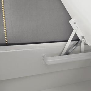 KONDELA Boxspring ágy, egyszemélyes, világosszürke, 80x200, balos, BILY