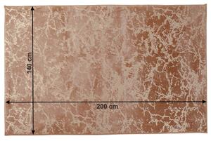 KONDELA Modern szőnyeg, bézs/arany minta, 140x200, RAKEL
