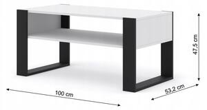 MONDI asztal, 100x50, fehér