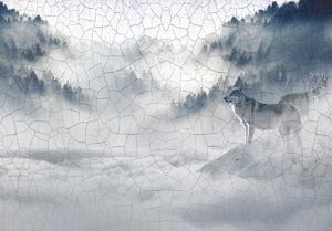 Fotótapéta - Farkas a ködben (152,5x104 cm)
