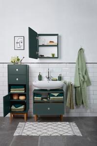 Sötétzöld magas-fali fürdőszoba szekrény 40x100 cm Color Bath – Tom Tailor