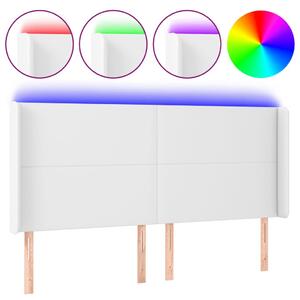 VidaXL LED-es Fejtámla - Fehér Műbőr - 183cm