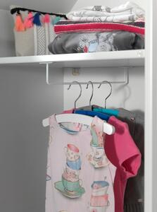 Fehér-világos rózsaszín nyitott gyerek ruhásszekrény 173x171,5 cm CASAMI – Vipack