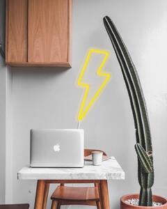 Bolt sárga világító fali dekoráció, 40 x 20 cm - Candy Shock