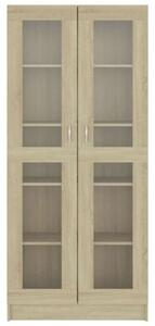 VidaXL sonoma-tölgy színű forgácslap vitrinszekrény 82,5x30,5x185,5 cm
