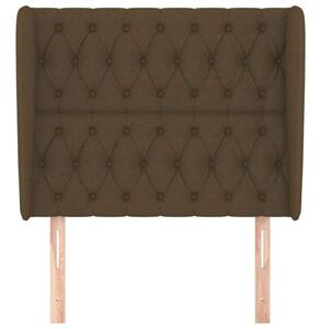 VidaXL Fejtámla - Szövet - Sötétbarna - 93x23x118/128cm