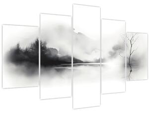 Kép - Tintafestmény tájkép (150x105 cm)