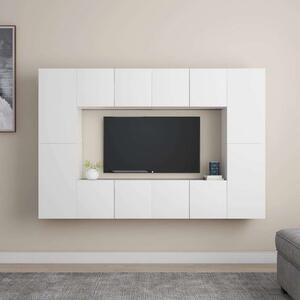 Modern Falra Szerelhető TV-Szekrény Szett - 8 Rész